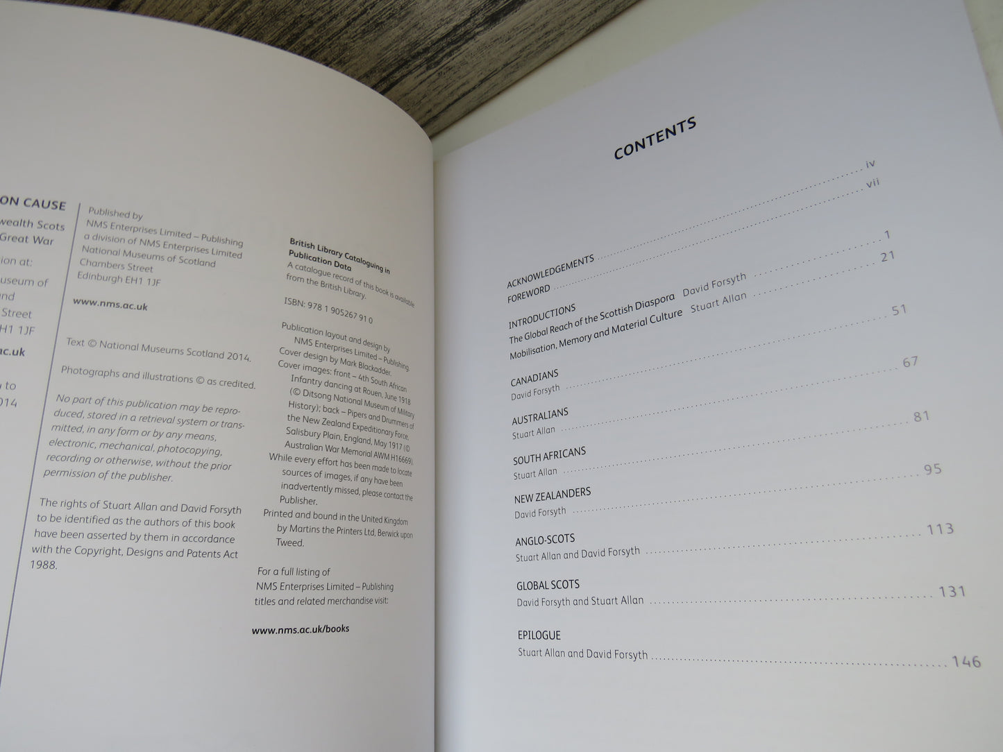 Common Cause Commonwealth Scots and The Great War By Stuart Allan and David Forsyth 2014