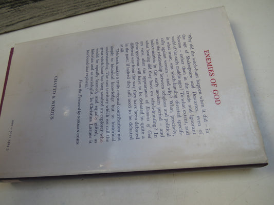Enemies of God The Witch-Hunt In Scotland By Christina Larner 1981