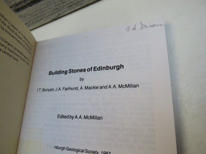 Building Stones of Edinburgh By I.T. Bunyan, J.A. Fairhurst, A .Mackie and A.A. McMillan 1987 book image 3