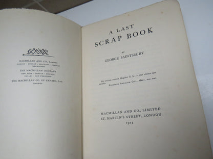 The Last Scrap Book by George Saintsbury 1924 book image 3