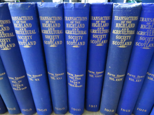 1900-1924 Transactions Of The Highland and Agricultural Society of Scotland 22 Volumes