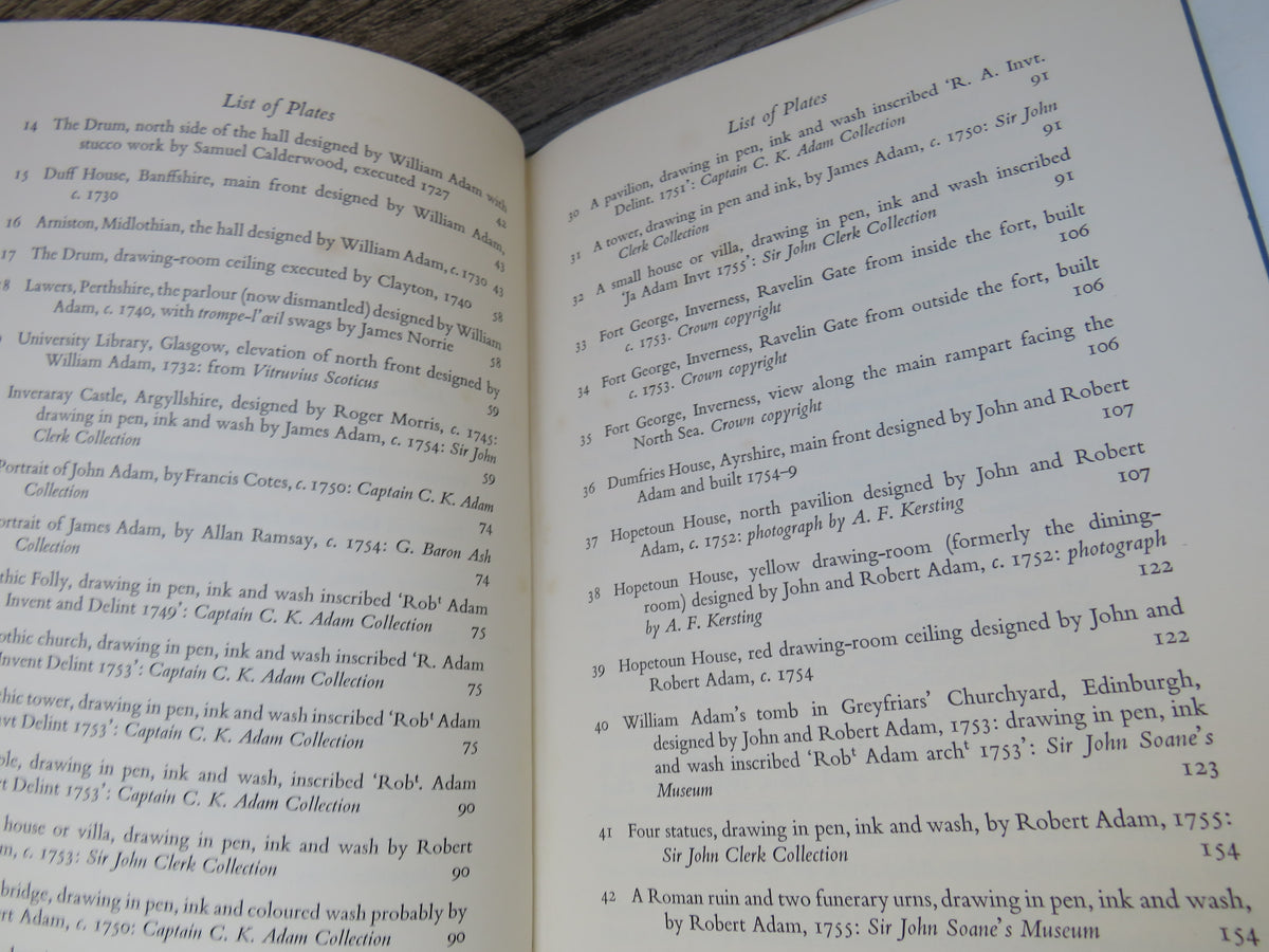 Robert Adam and His Circle In Edinburgh & Rome By John Fleming 1962