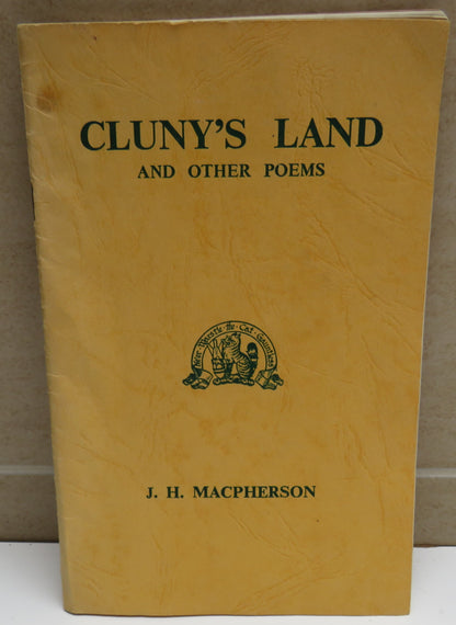 Cluny's Land and Other Poems By J.H. Macpherson 1963 book image 2