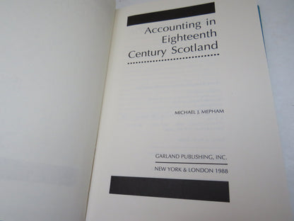 Accounting In Eighteenth Century Scotland By Michael J. Mepham 1988 book image 5