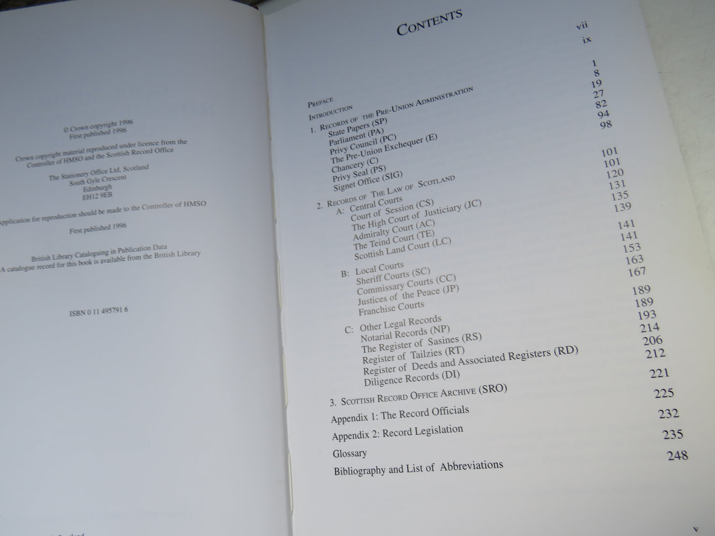 Guide To The National Archives of Scotland Scottish Record Office 1996