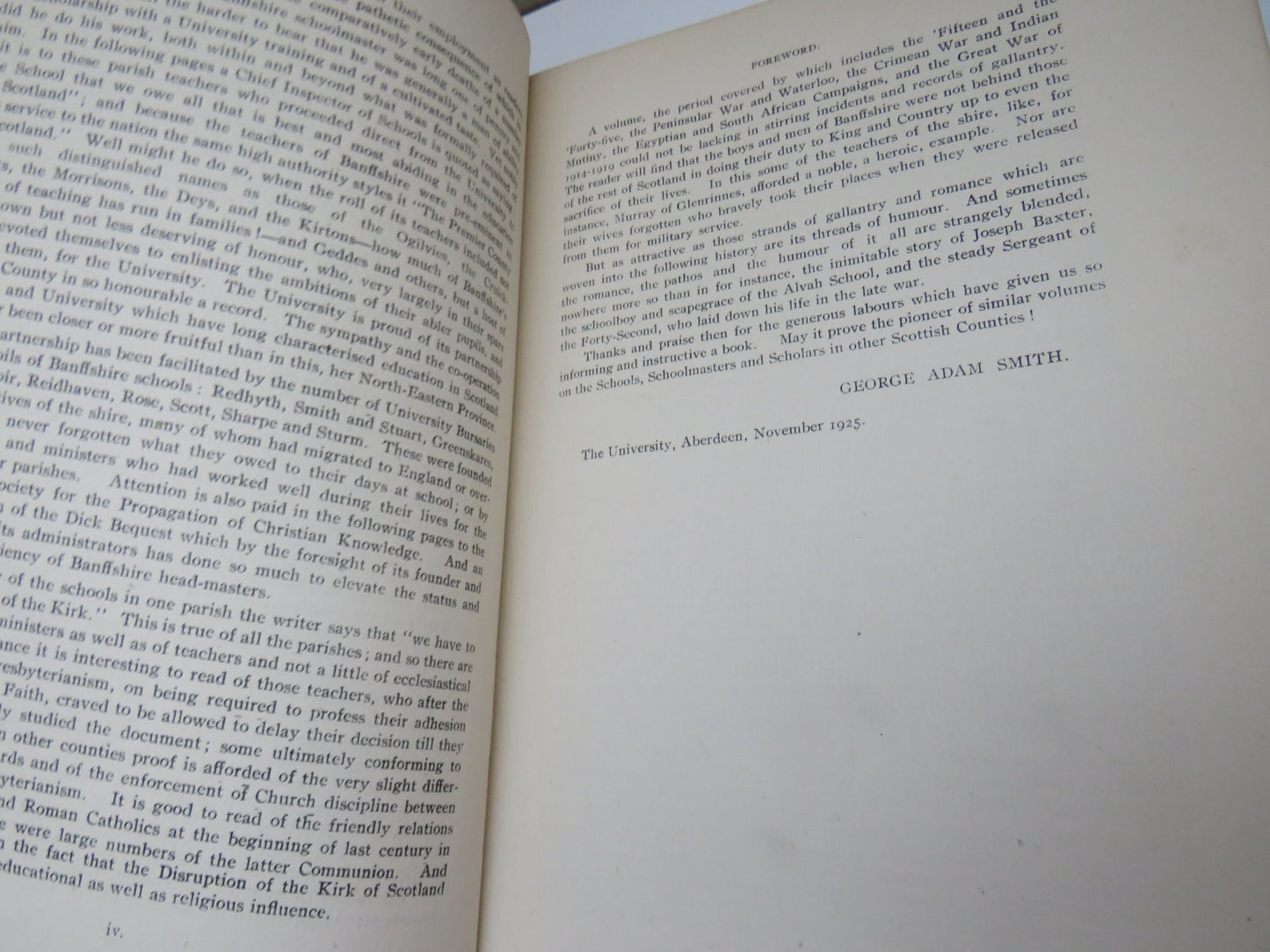 The School and Schoolmasters of Banffshire By William Barclay 1925