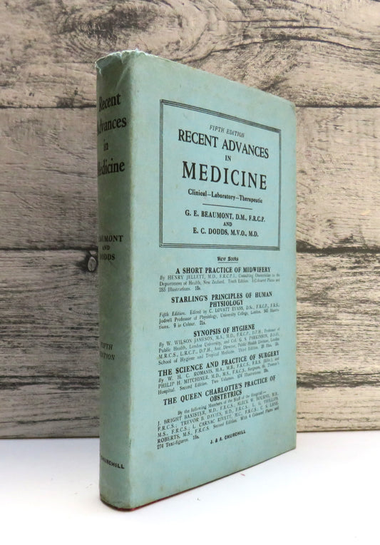 Recent Advances In Medicine Clinical Laboratory Therapeutic By G. E. Beaumont 1929