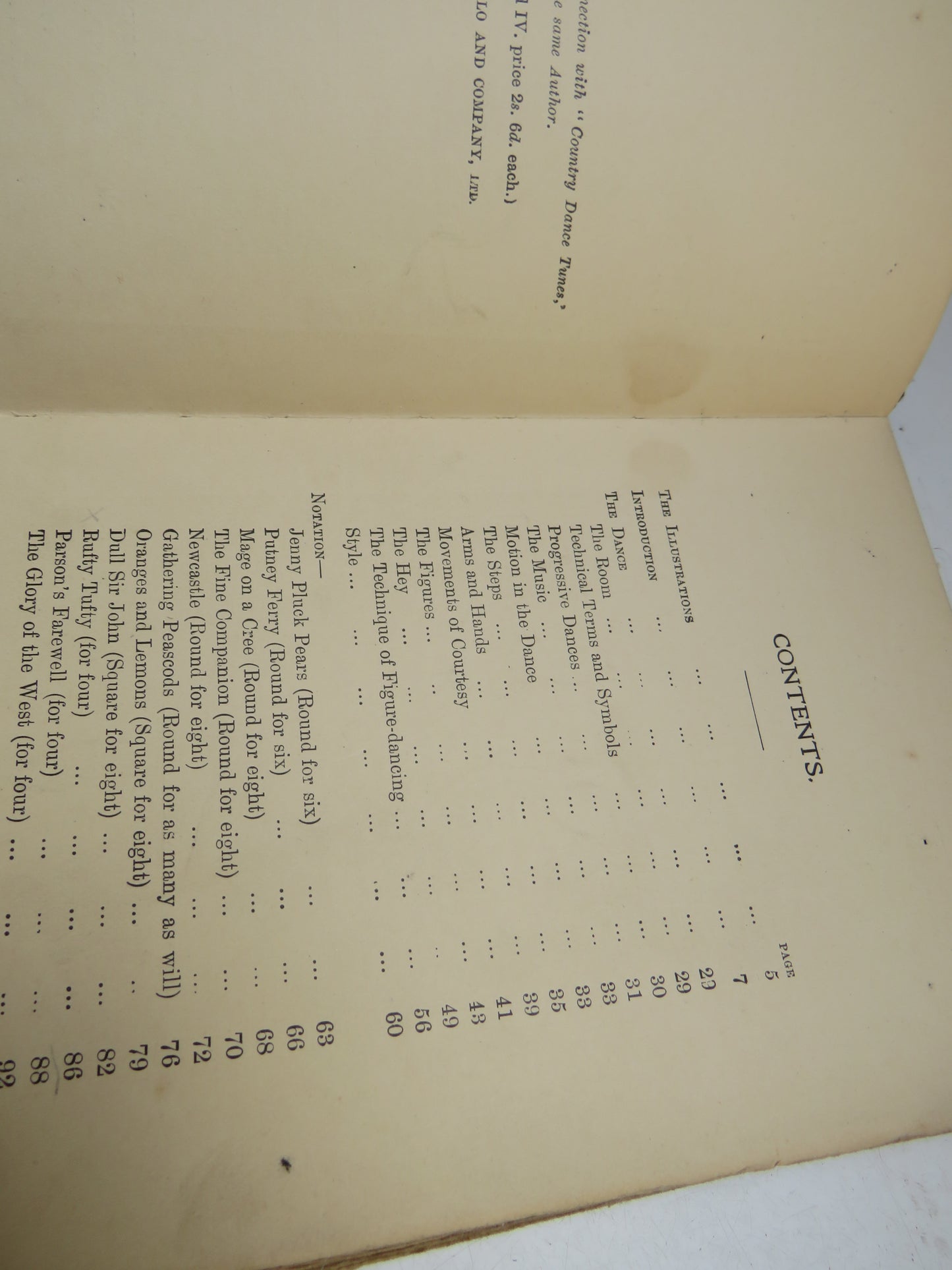 The country Dance Book Part II Containing Thirty Country Dances From The English Dancing Master (1650-1728) Described By Cecil J. Sharp 1927