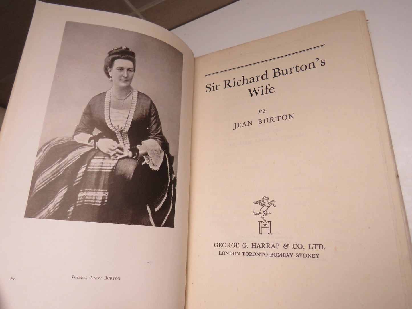 Sir Richard Burton's Wife By Jean Burton 1942