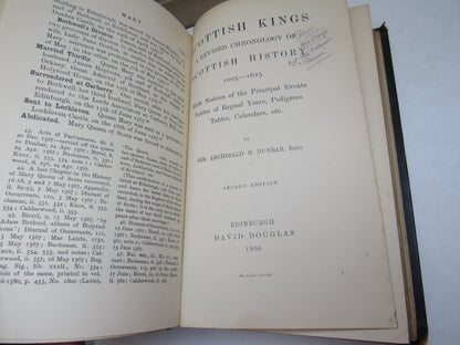 Scottish Kings A Revised Chronology of Scottish History 1005-1625 By Sir Archibald H. Dunbar 1906 book image 5