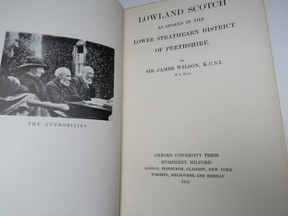 Lowland Scotch As Spoken In The Lower Strathearn District of Perthshire By Sir James Wilson 1915 Ant book image 3