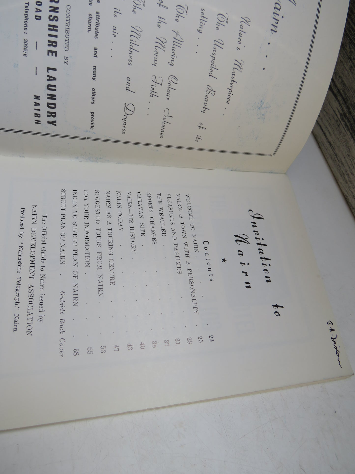 Your Invitation To Nairn Vintage Booklet