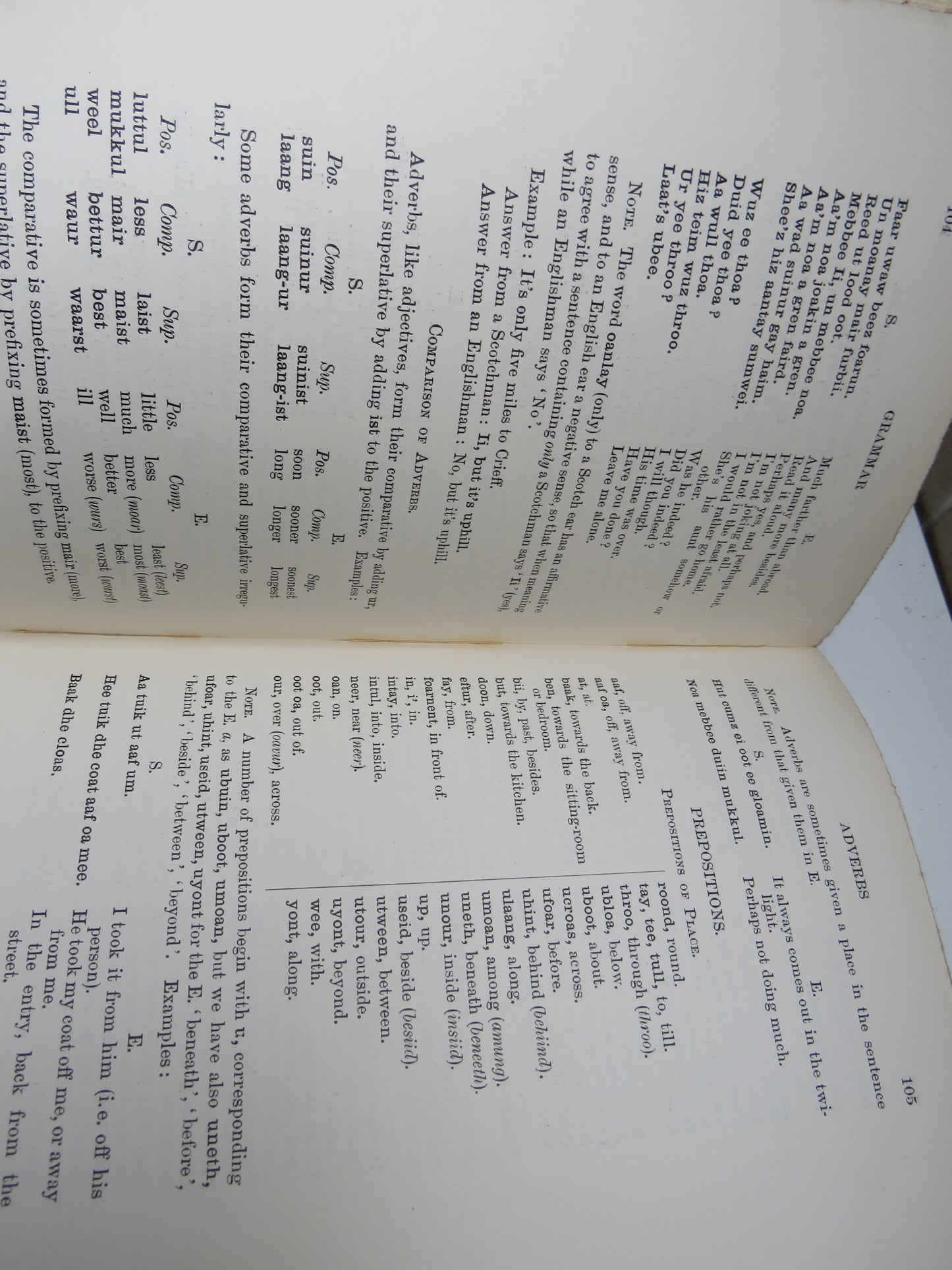 Lowland Scotch As Spoken In The Lower Strathearn District of Perthshire By Sir James Wilson 1915 Antique Book