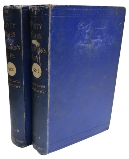 Sixty Years of An Agitator's Life By George Jacob Holyoake Volume I & II 1892 book front cover