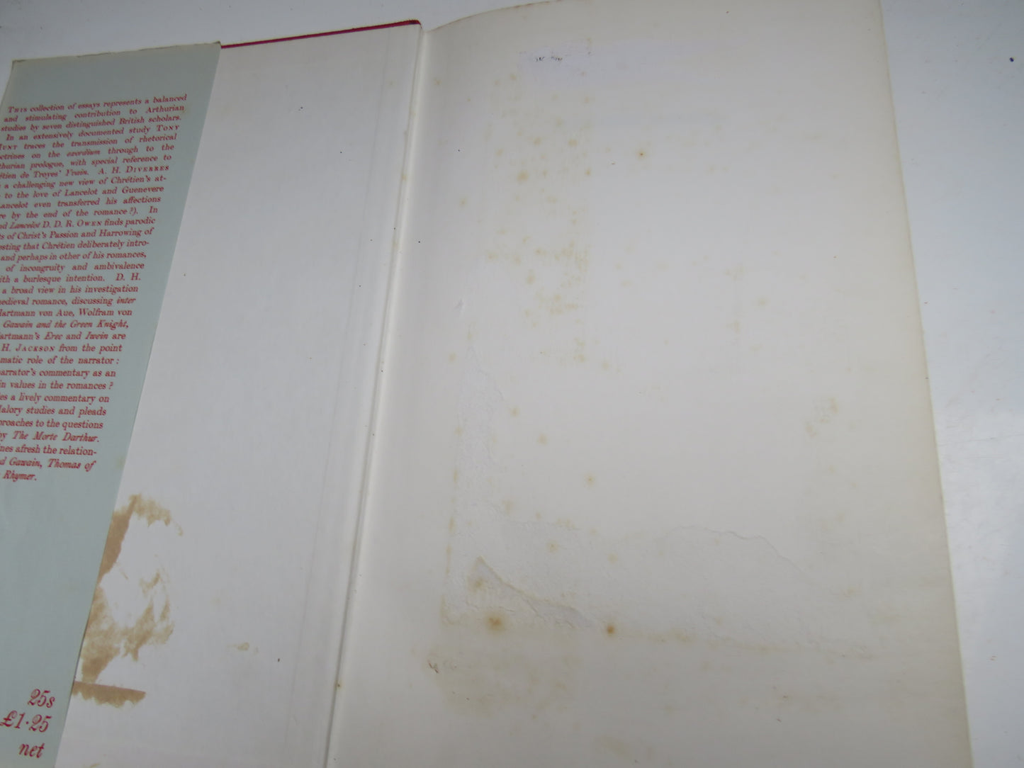 Arthurian Romance Seven Essays Edited By D. D. R. Owen 1970