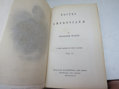Noctes Ambrosianae By Proffesor Wilson 1868 Set of 4 Volumes book image 7