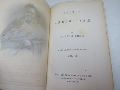 Noctes Ambrosianae By Proffesor Wilson 1868 Set of 4 Volumes book image 8