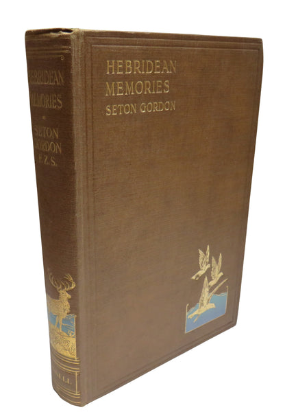 Hebridean Memories By Seton Gordon With Photogravure Frontispiece and Ninety-Six Illustrations 1923 book front cover
