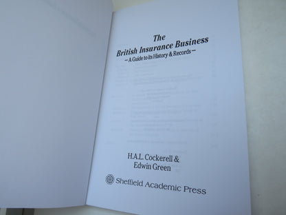 The British Insurance Business, A Guide to its History & Records, Cockerell & Green, 1994 book image 4