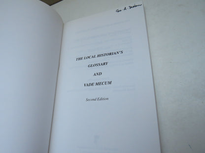 The Local Historian's Glossary & Vade Mecum, by Joy Bristow, 1994 book image 3