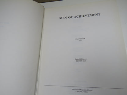 Men of Achievement Volume Four 1977 book image 3