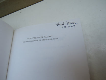 'For Freedom Alone' The Declaration of Arbroath 1320 by Edward J. Cowan, 2003, Scottish History Book book image 3