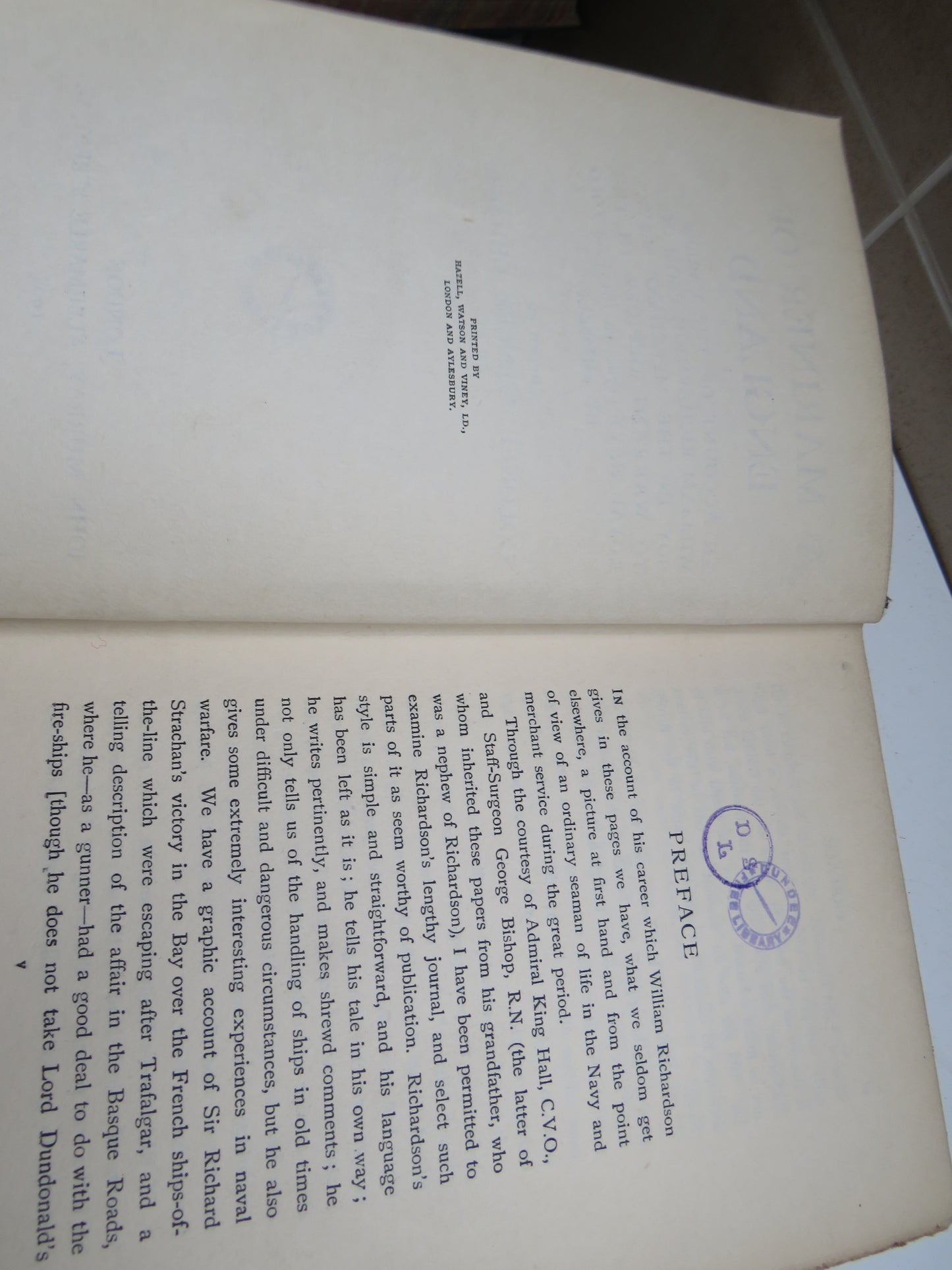 A Mariner of England An Account of the Career of William Richardson From Cabin Boy In The Merchant Service To Warrant Officer In The Royal Navy (1780 To 1819) As Told By Himself 1908