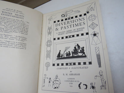 Diversions & Pastimes, A Second Series of Winter Nights Entertainments, by R. M. Abraham, 1933 book image 3