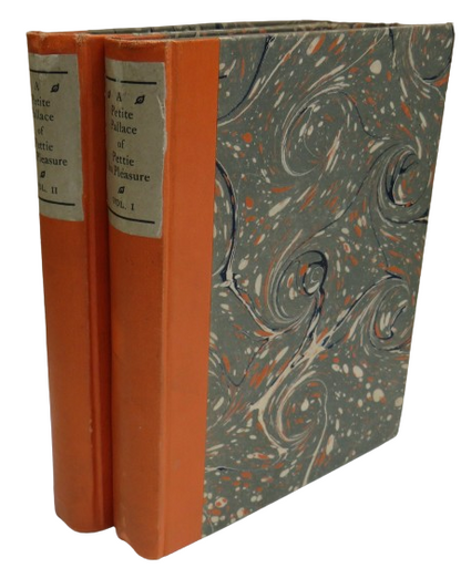 A Petite Pallace of Pettie His Pleasure Edited By Professor I. Gollanncz 1908 Vol I & II book front cover