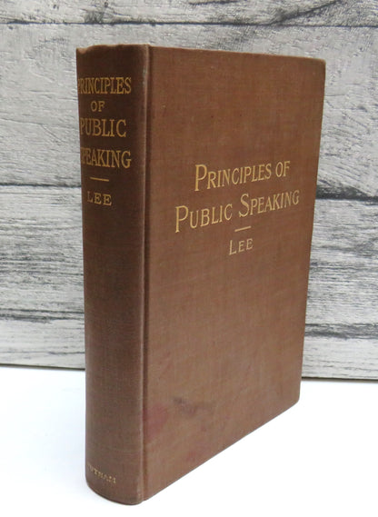 Principles of Public Speaking by Guy Careleton Lee, 1899 book front cover