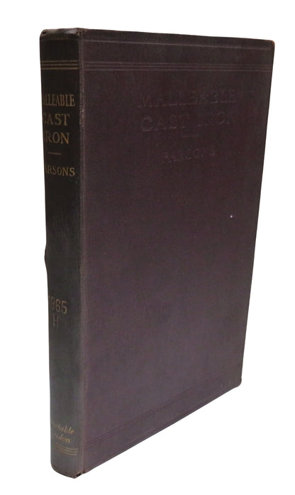 Malleable Cast Iron By S. Jones Parsons 1909 Antique Book book front cover