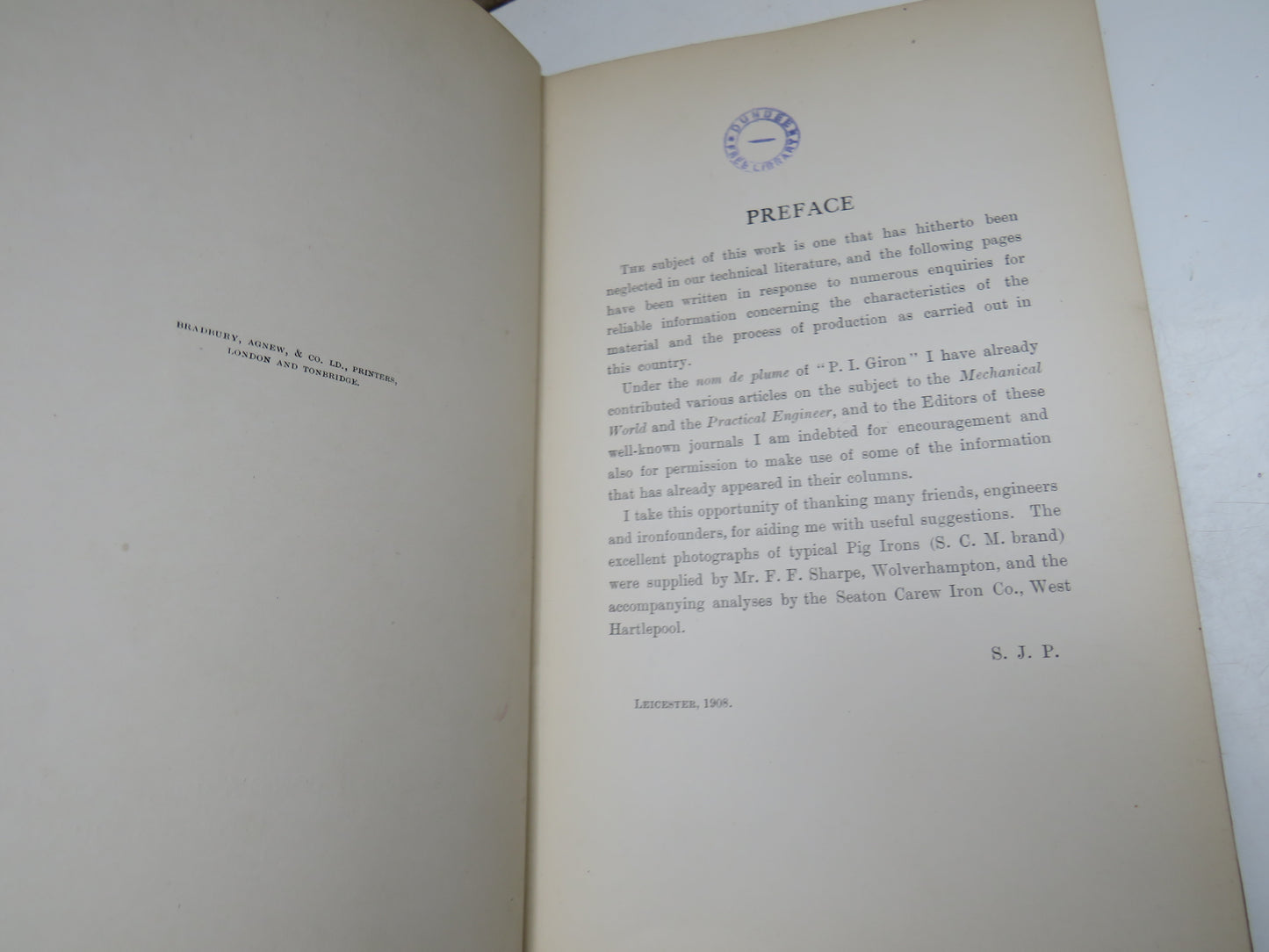 Malleable Cast Iron By S. Jones Parsons 1909 Antique Book