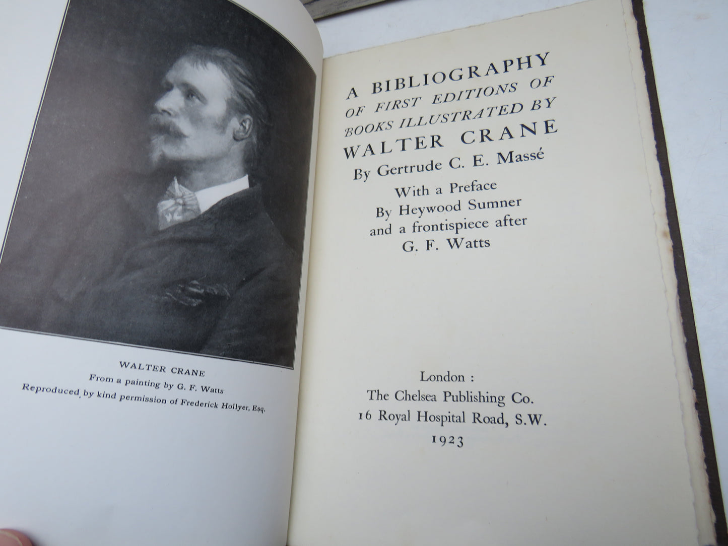 A Bibliography of First Editions of Books Illustrated by Walter Crane by Gertrude C. E. Masse, 1923
