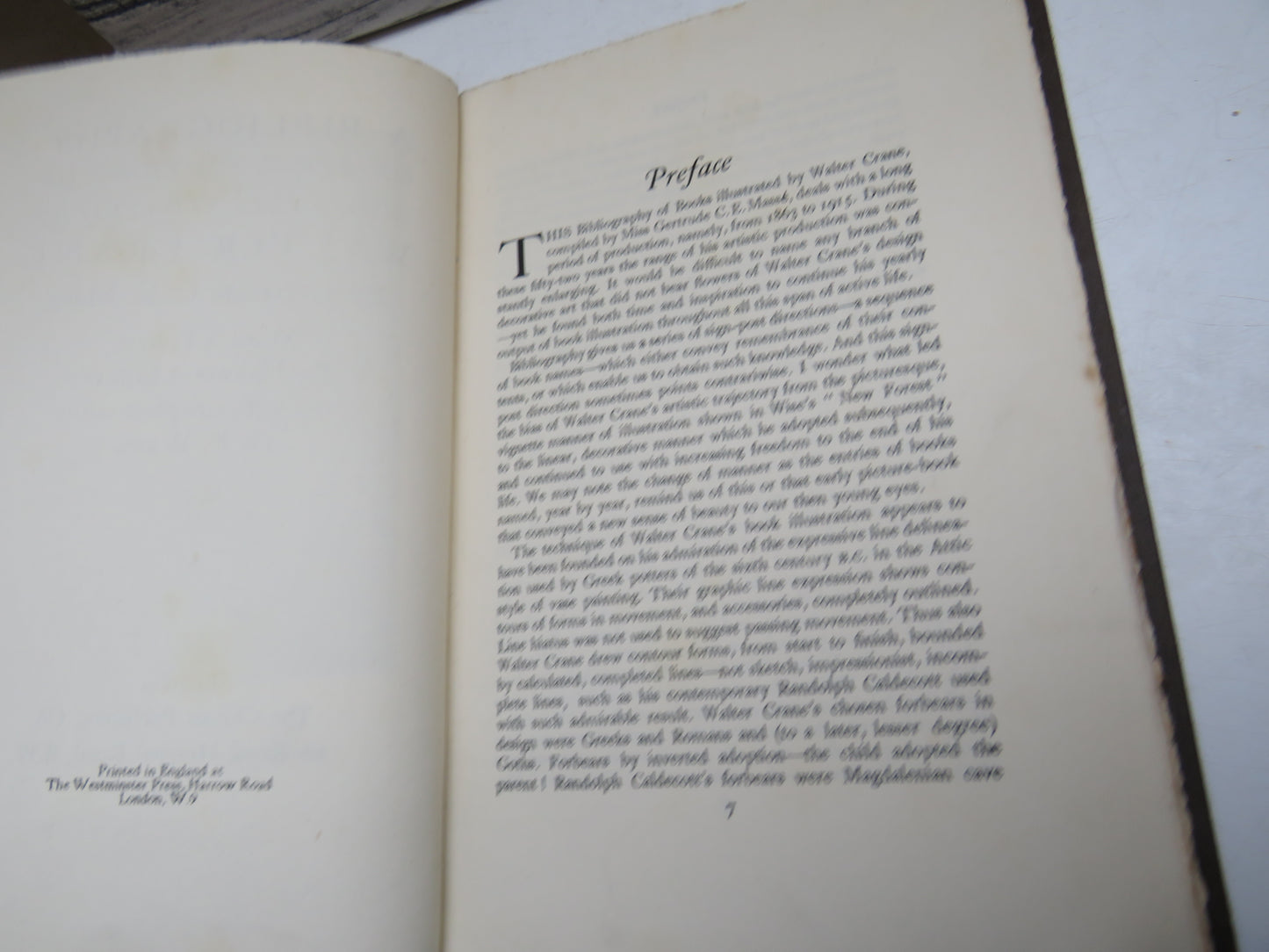 A Bibliography of First Editions of Books Illustrated by Walter Crane by Gertrude C. E. Masse, 1923