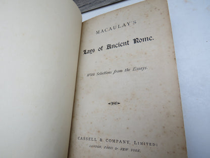Macaulay's The Lays of Ancient Rome, With Selections from the Essays, Vintage Poetry Book book image 3