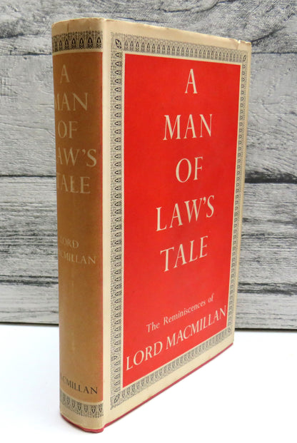 A Man of Law's Tale, The Reminiscences of Lord Macmillan, 1952 book front cover