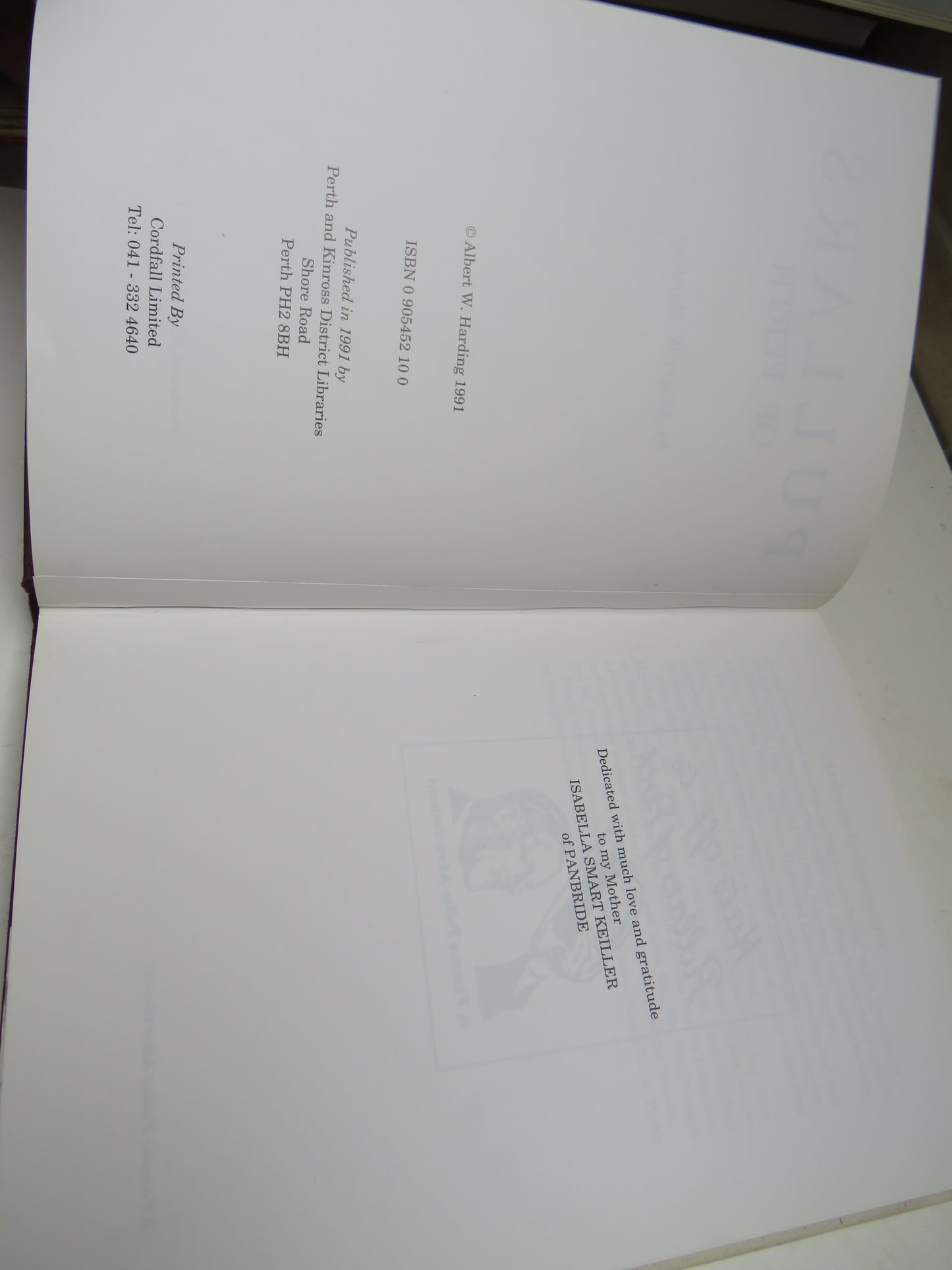 Pullars Of Perth By Albert W. Harding 1991 Book