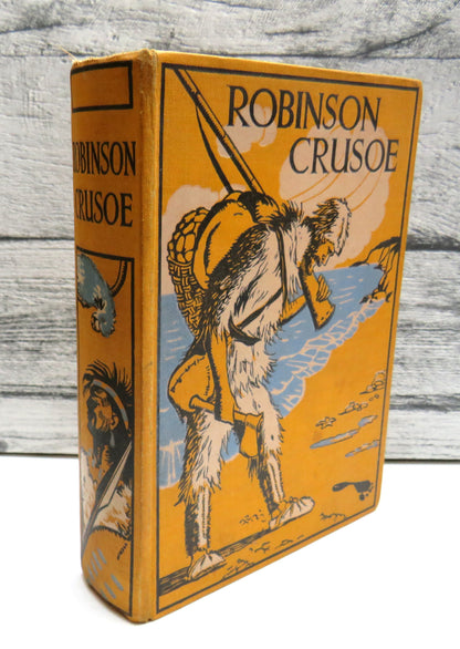 Robinson Crusoe by Daniel Defoe, Illustrated by Elenore Plaisted Abbott book front cover