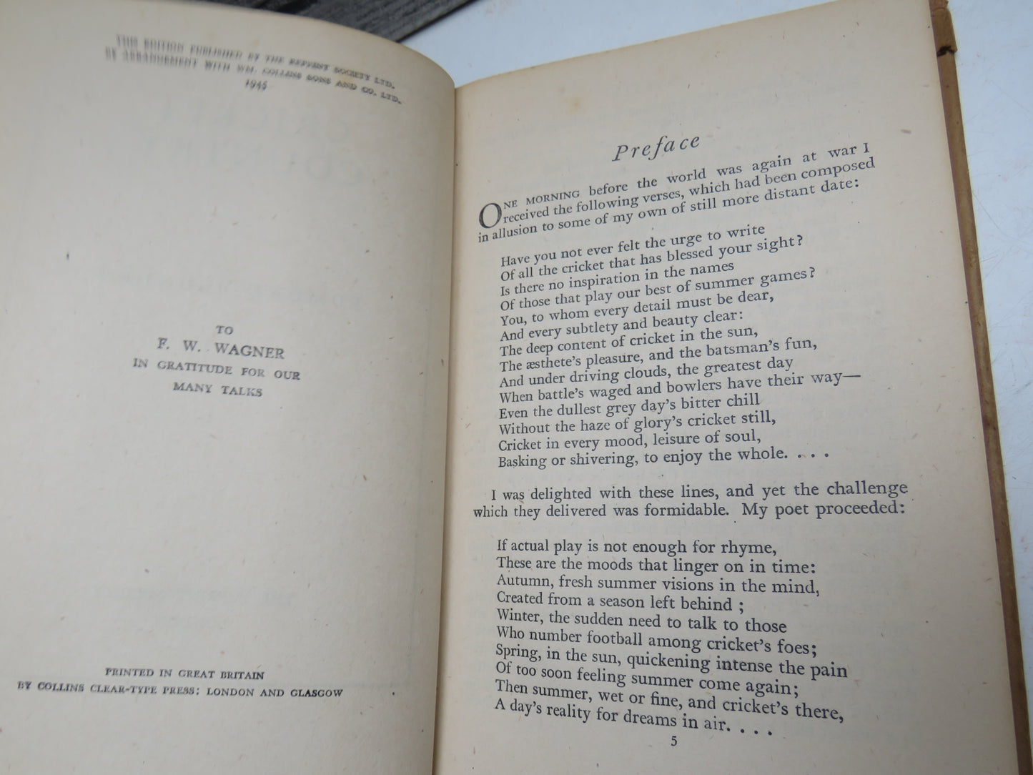 Cricket Country By Edmund Blunden 1945