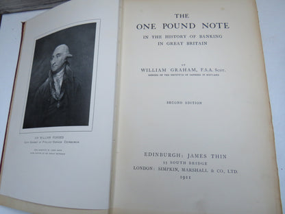 The One Pound Note In The History of Banking In Great Britain By William Graham 1911