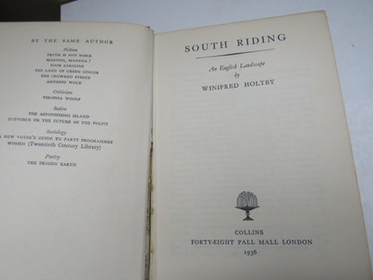 South Riding An English Landscape By Winfred Holtby 1936 1st Edition book image 2