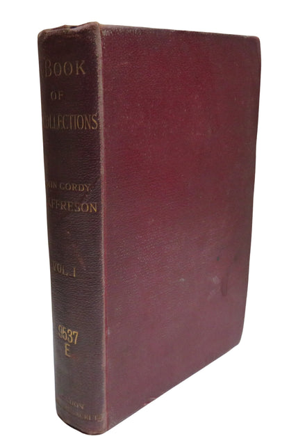A Book of Recollections By John Cordy Jeaffreson Vol I 1894 book front cover