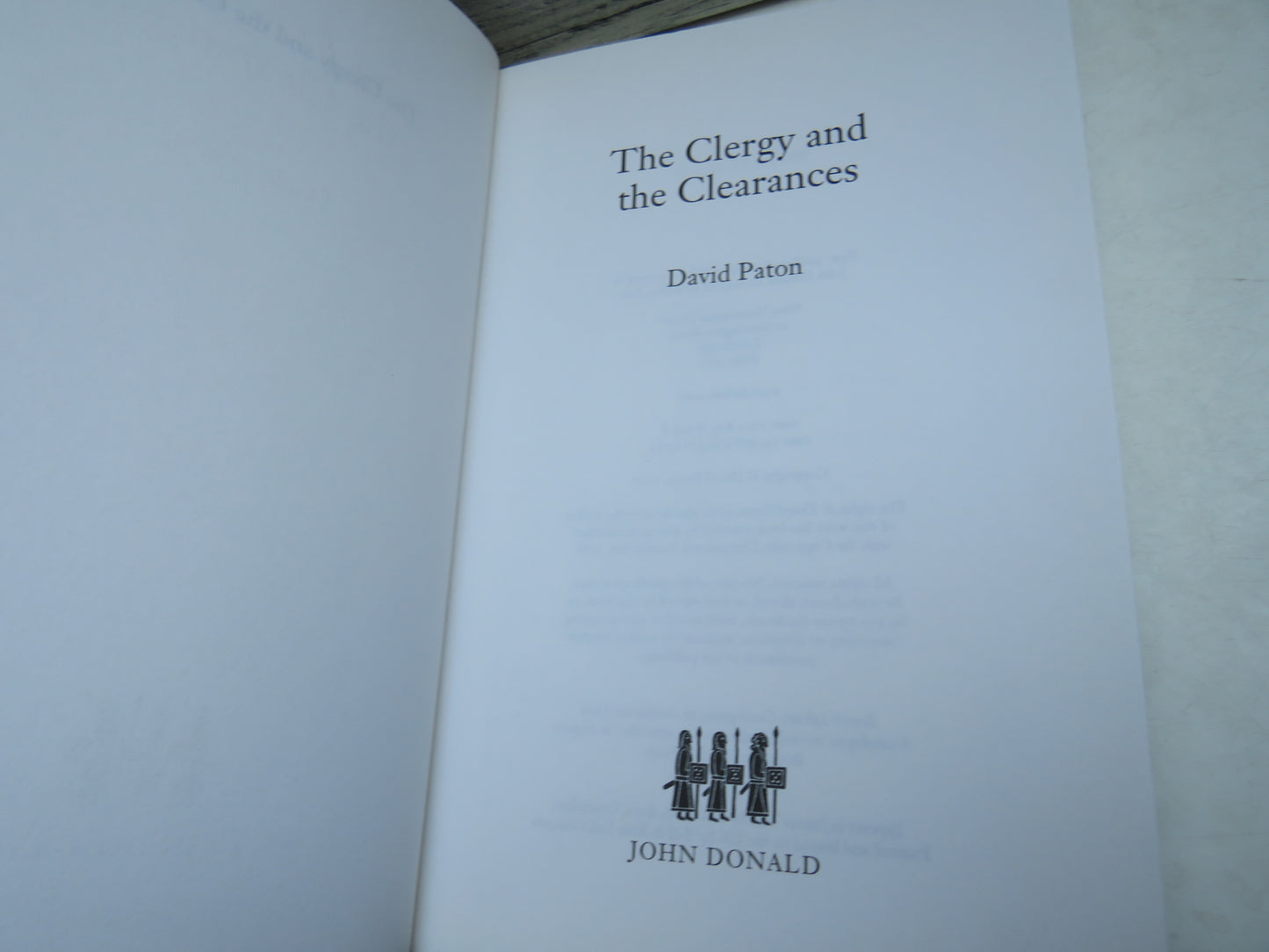 The Clergy and The Clearances By David Paton 2006