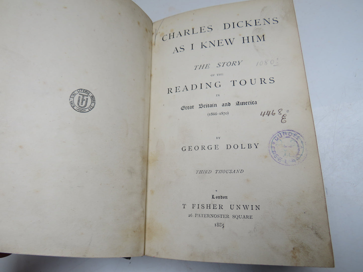 Charles Dickens As I Knew Him The Story of the Reading Tours In Great Britain and America (1866-1870) By George Dolby 1885