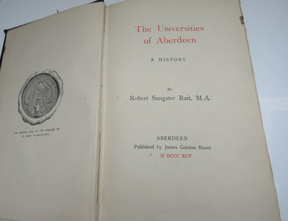 The Universities of Aberdeen A History by Robert Sangster Rait, 1895 book image 4