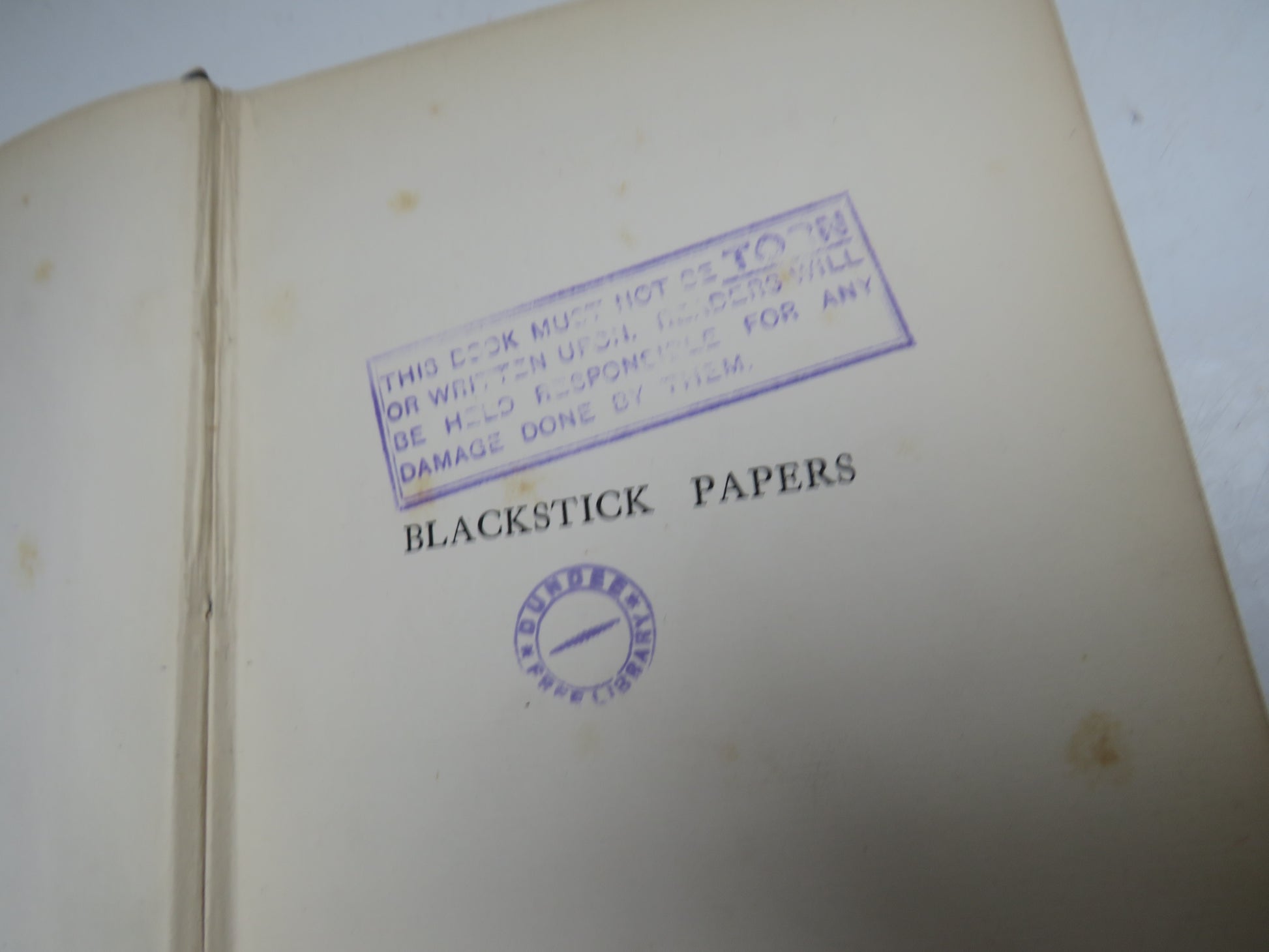 Blackstick Papers By Lady Ritchie 1908 Antique Book book image 3