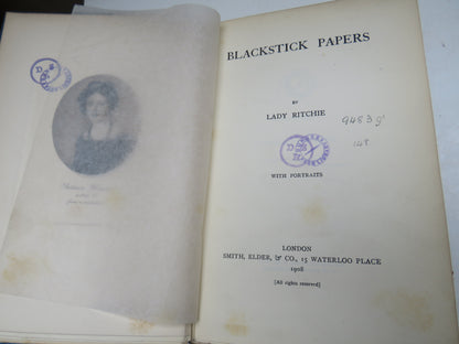 Blackstick Papers By Lady Ritchie 1908 Antique Book book image 4