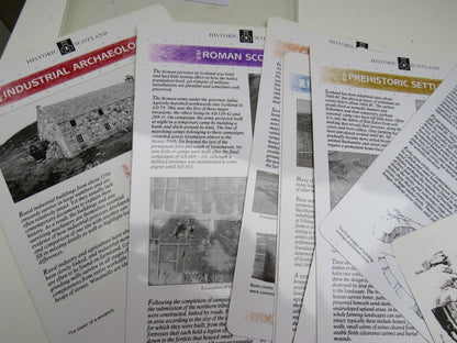 Selection of Historic Scotland Information Cards Including Prehistoric Burials, Roman Scotland and T book image 4
