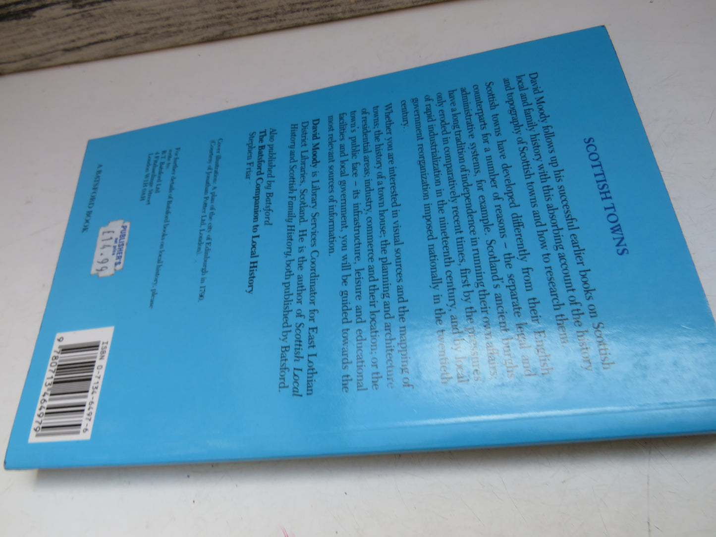 Scottish Towns A Guide For Local Historians By David Moody 1992