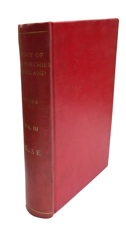 The History of the Worthies of England by Thomas Fuller Vol III 1840 book front cover